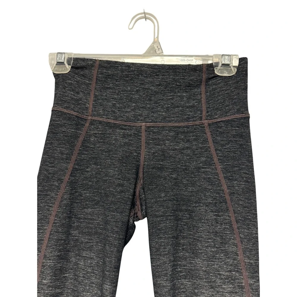 Lululemon‎ Size 2 Gather and Crow Crops Flare Leggings Gray Heathered Athletic